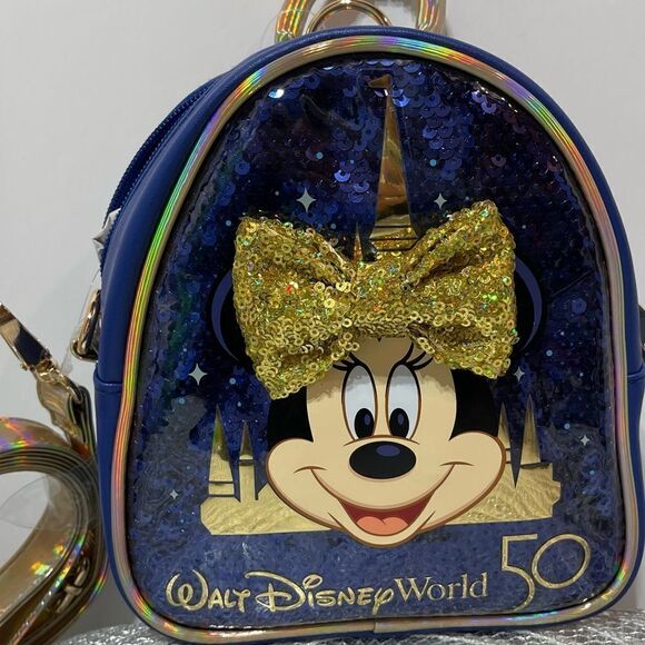 Walt Disney World 50th Anniversary Minnie Mouse Crossbody Bag NWT - Picture 4 of 11